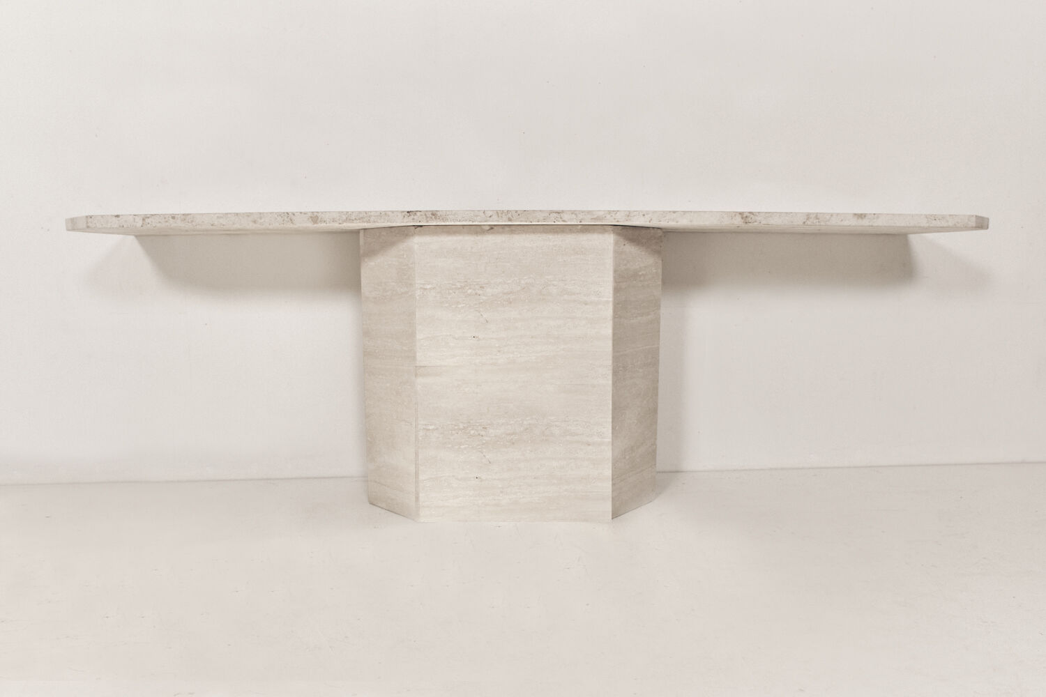 Italian travertine console 1970