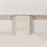 Italian travertine console 1970