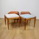 Edmund Homa stool white ivory boucle seat