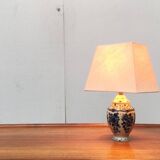 Vintage Dutch Delft blue table lamp by Zenith, Gouda