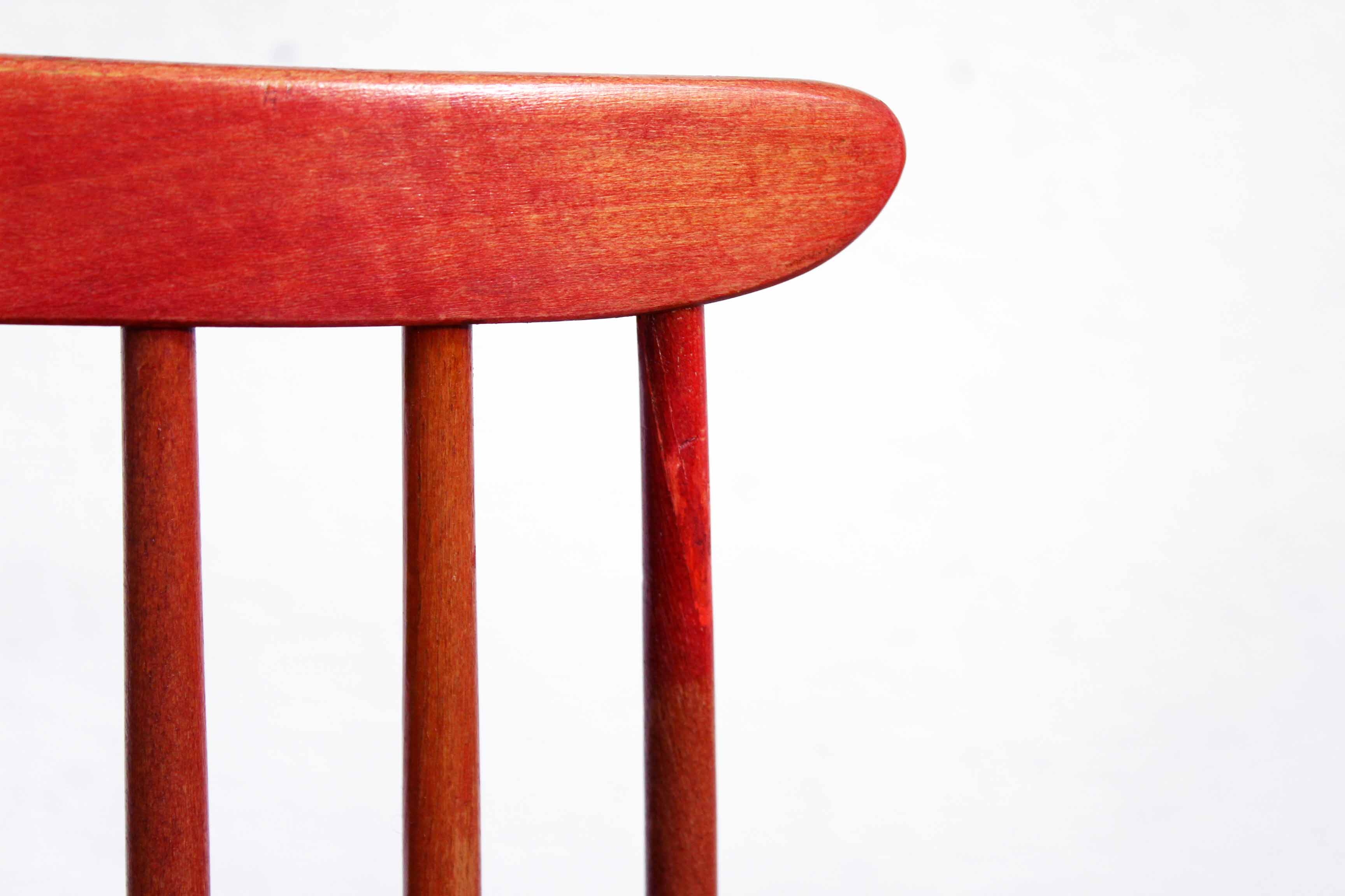 Red Fanett chair by Tapiovaara