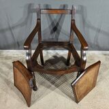 Hairdresser's armchair in solid beech, Louis-Philippe style - Early 20th century