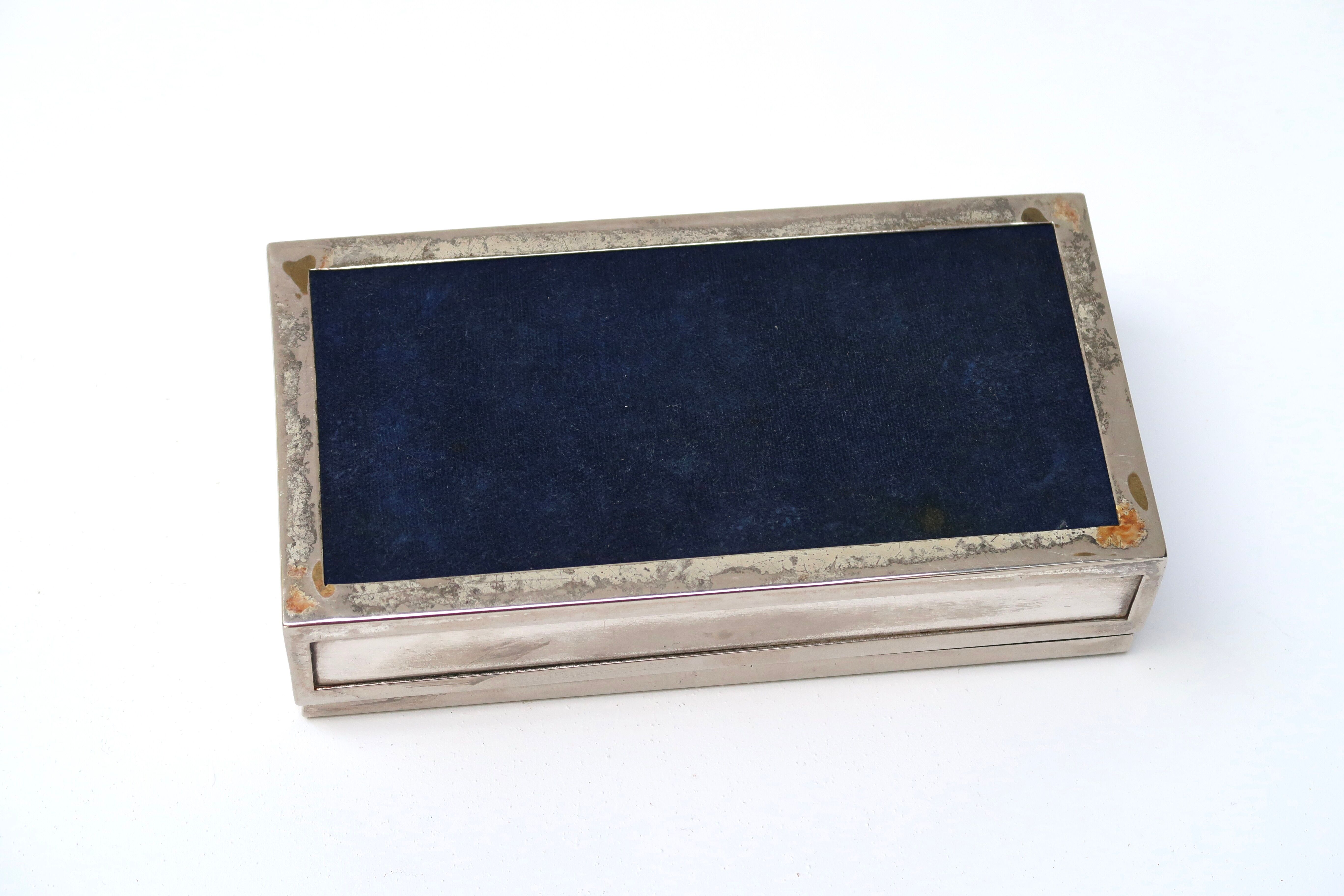 Silver metal box, 50s