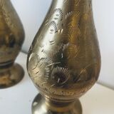 Lot de 2 vases en laiton