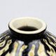 Art Deco vase Orchies, enamels on crackled background, stylised flowers