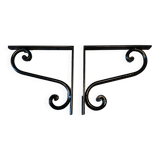 Retro wrought iron bracket set of 2