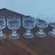 Set of 6 wine glasses on feet crystal grape decoration and vine shoot Luminarc