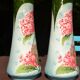 2 flowered vases St Amand early 20th century