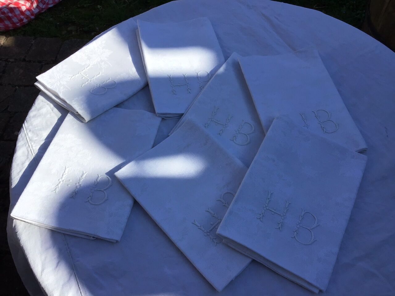 Set of 6 HB art deco napkins