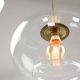 Italian Mid-Century Glass and Brass Pendant Lamp