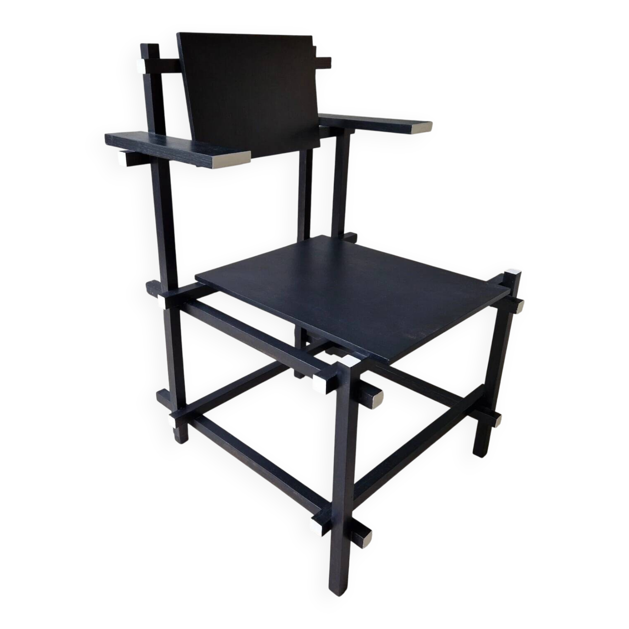 Vintage Gerrit Rietveld high chair replica, 1980s