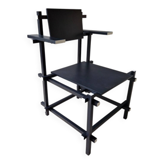 Vintage Gerrit Rietveld high chair replica, 1980s