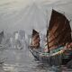 marine painting sailboats seaside in Asia HSP signed