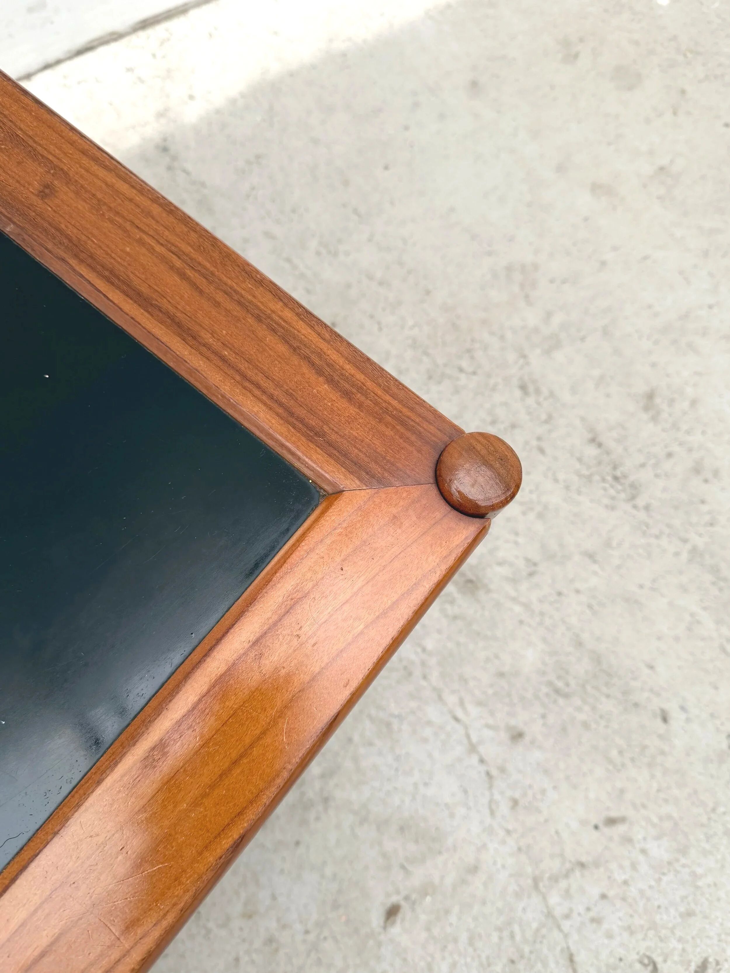 Scandinavian coffee table in teak and black formica, 1960.