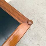 Scandinavian coffee table in teak and black formica, 1960.