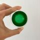 Set of 6 green wine glasses design 70s