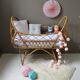 Vintage rattan cradle