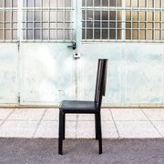 Black leather chairs by Enrico Pellizzoni, 1970s,