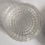 Applique en verre ciselé et métal laqué 1970