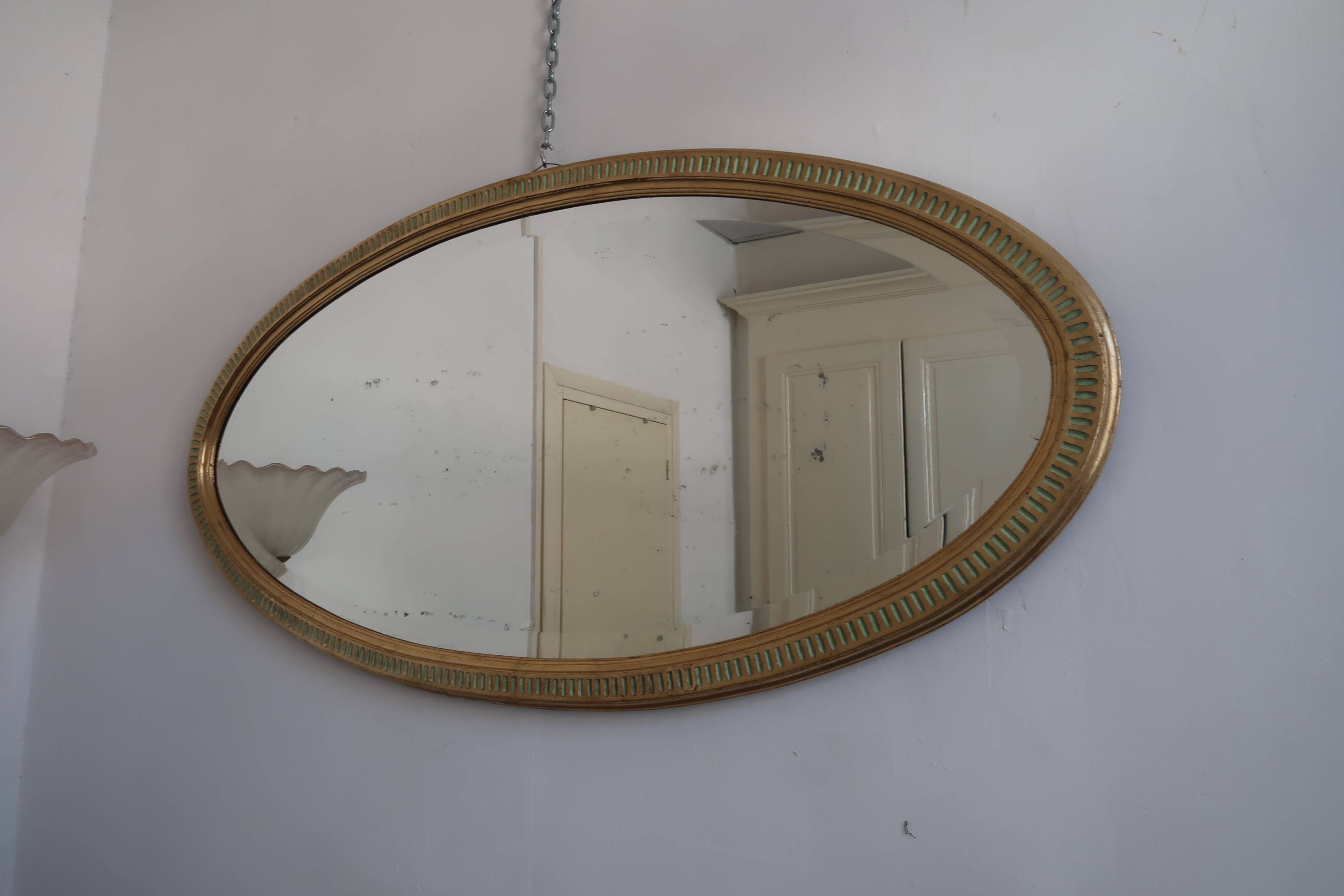 Empire style oval mirror