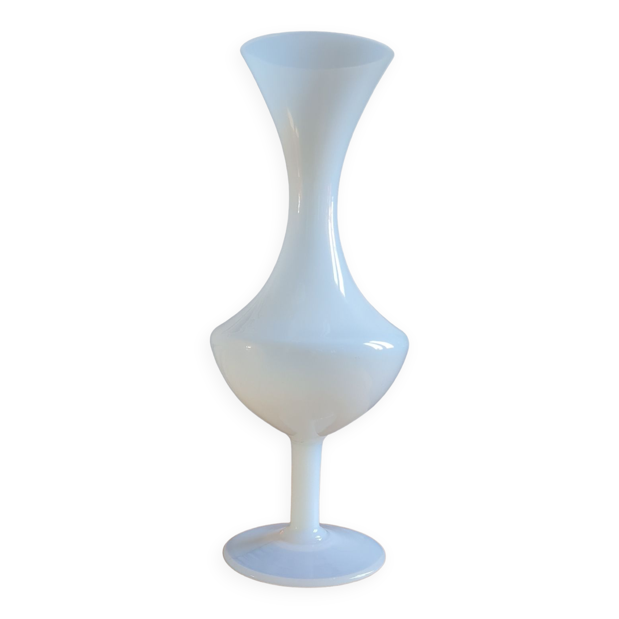 White opaline vase