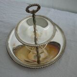Silver metal cake display