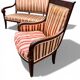 Antique Empire-style salon, 3 pieces. Original upholstery.
