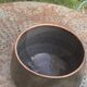 Glazed ceramic pot cover, brown, vintage 1970