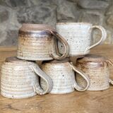 Handmade stoneware coffee set