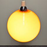 Orange opaline ball pendant light, 1960s-70s