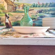 Set of 5 Gien Kandy model deep plates.