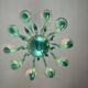 Venetian chandelier in emerald murano glass 10 arms of light