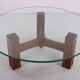 Brutalist round coffee table 1970s
