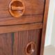 Vintage danish mid century rosewood sliding door cabinet 1960s