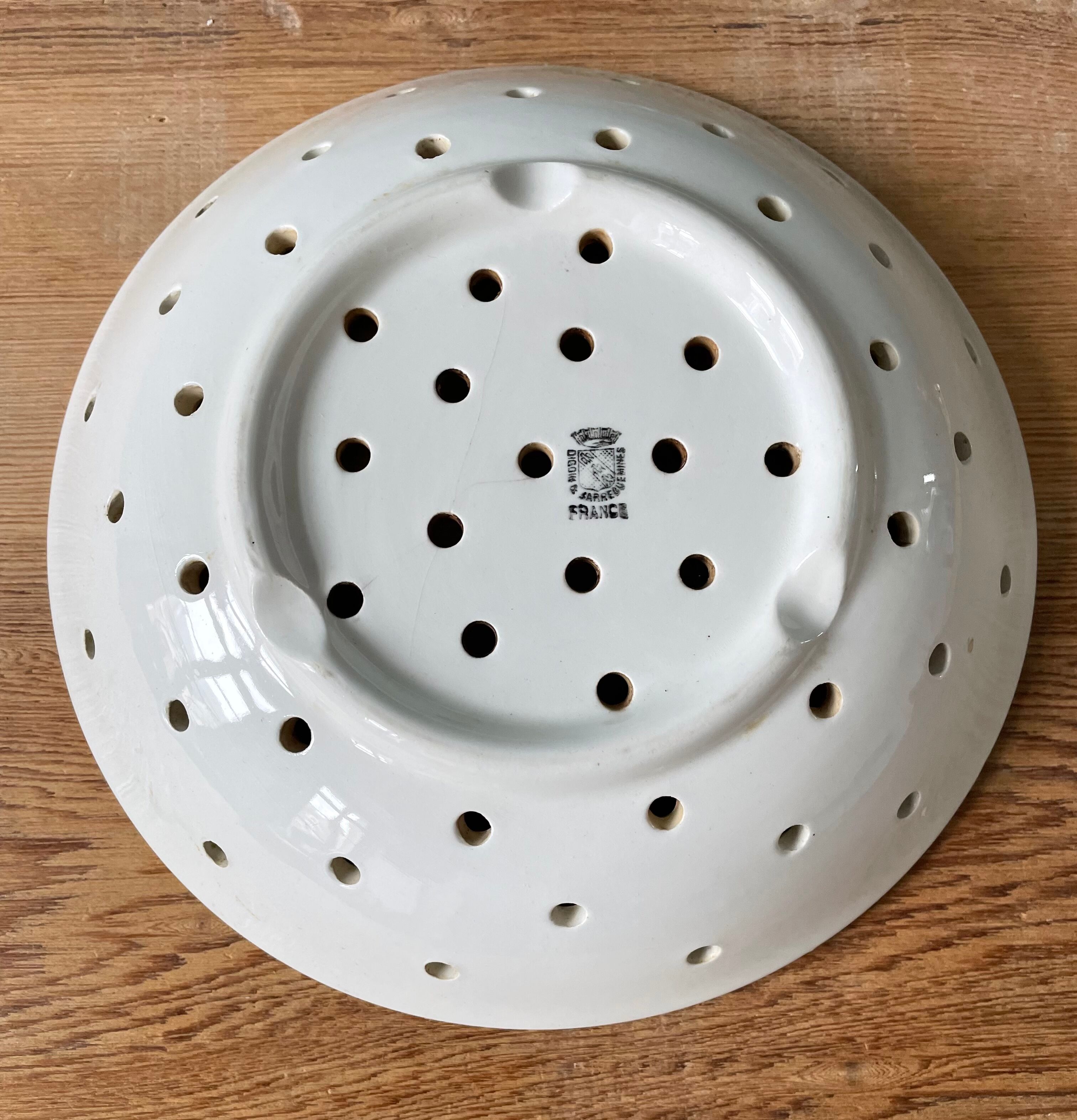Digoin Sarreguemines drainer plate