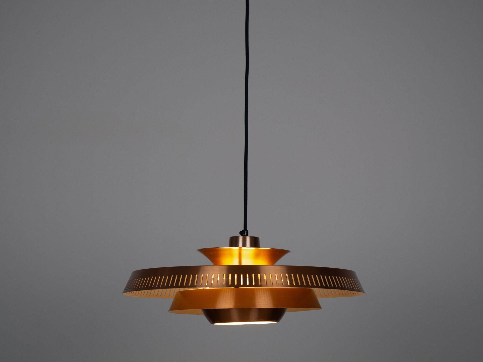 Danish vintage copper lamp from 1960s