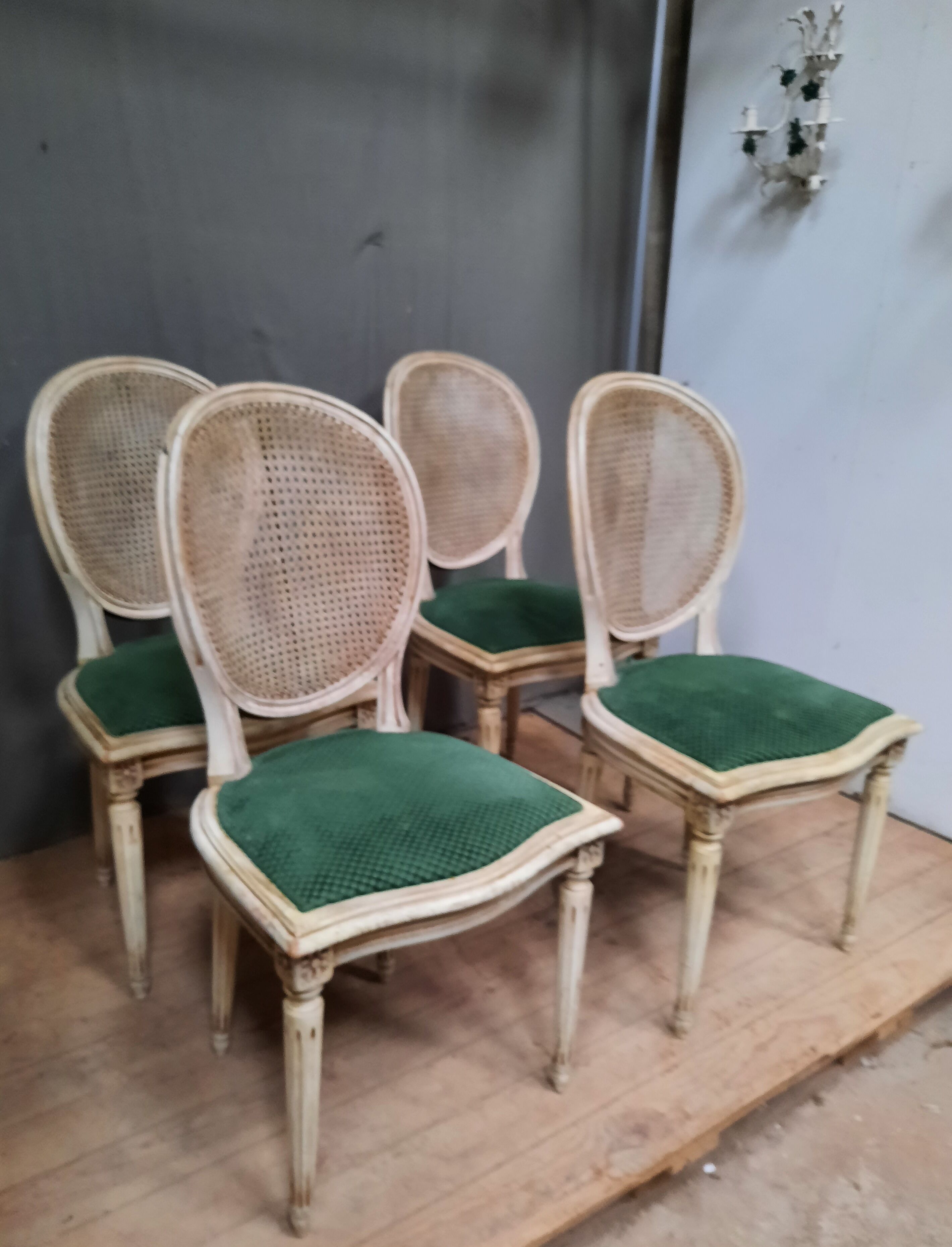 Suite of 4 Louis XVI style chairs