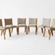 Ensemble de 6 chaises Steiner Bow wood vintage 1950