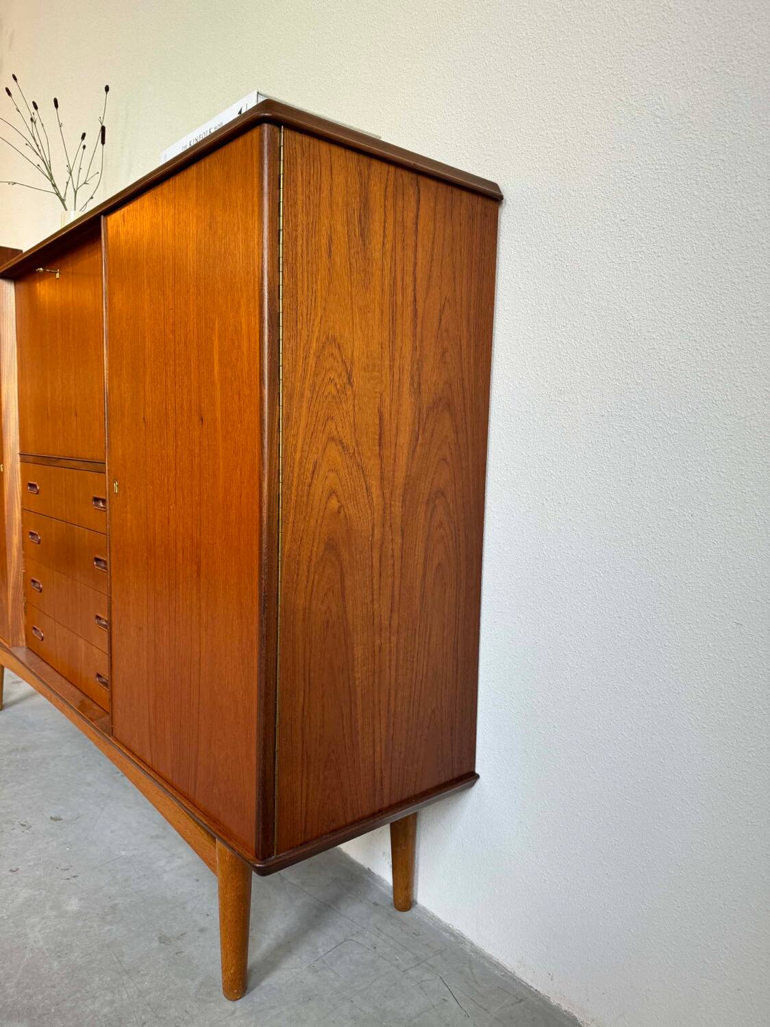 Vintage Danish Highboard teak and oak