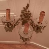 Pair of 3-light wall lamps