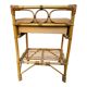 Paire de table de nuit en rotin Italie 70’s
