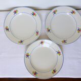 3 flat plates of Gien model Nice