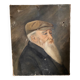 Oil on canvas Portrait of an old man in a beret