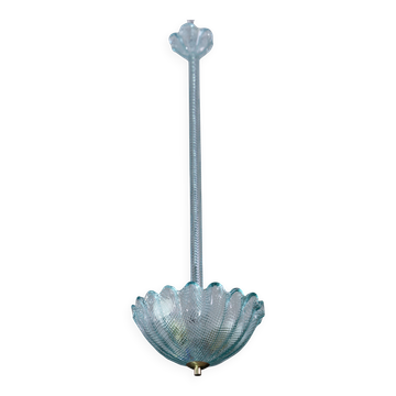 Lustre en verre de Murano Blu par Barovier e Toso, 1950