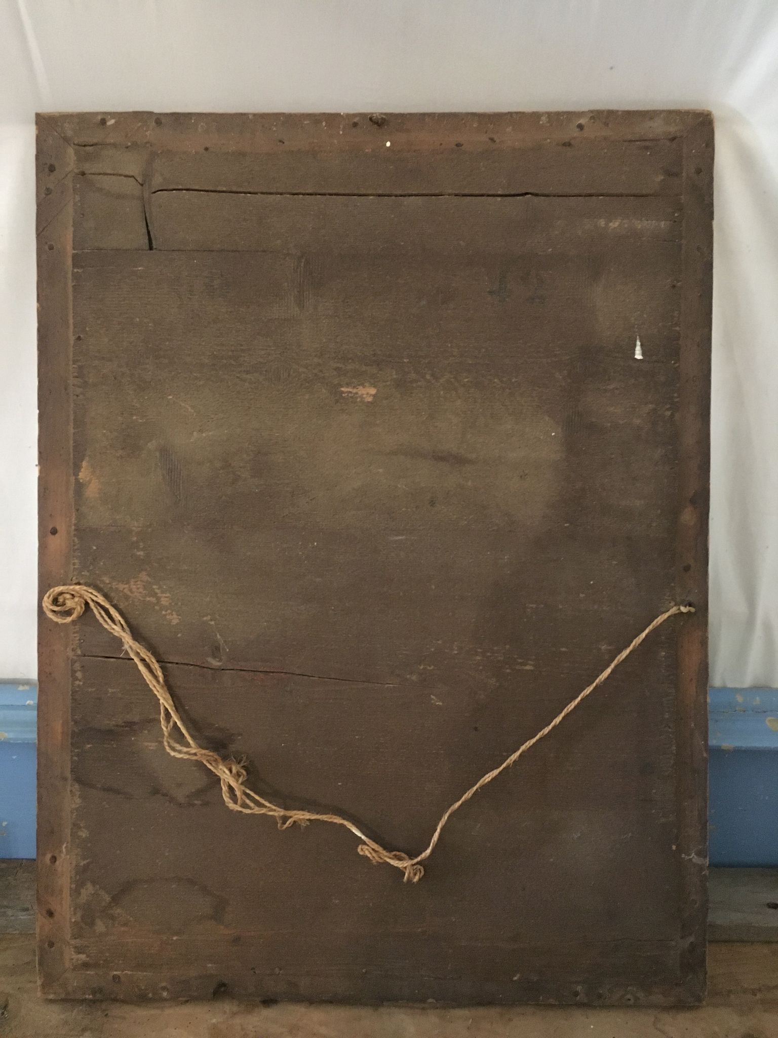 Miroir ancien en merisier 73x55cm