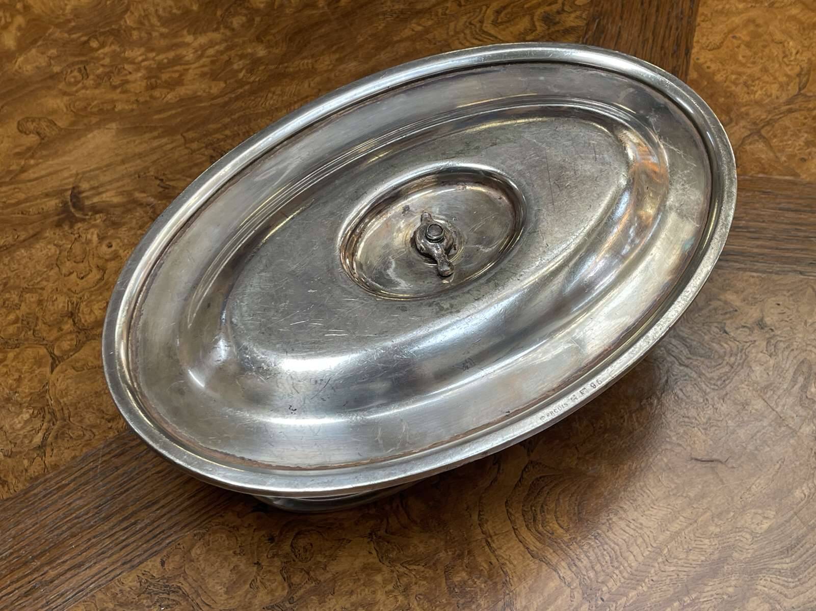 Ercuis silver-plated sauceboat from the french navy