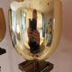 Pair of milked art deco metal lampposts
