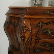 Coffin commode in walnut, Louis XV style, 20th century.