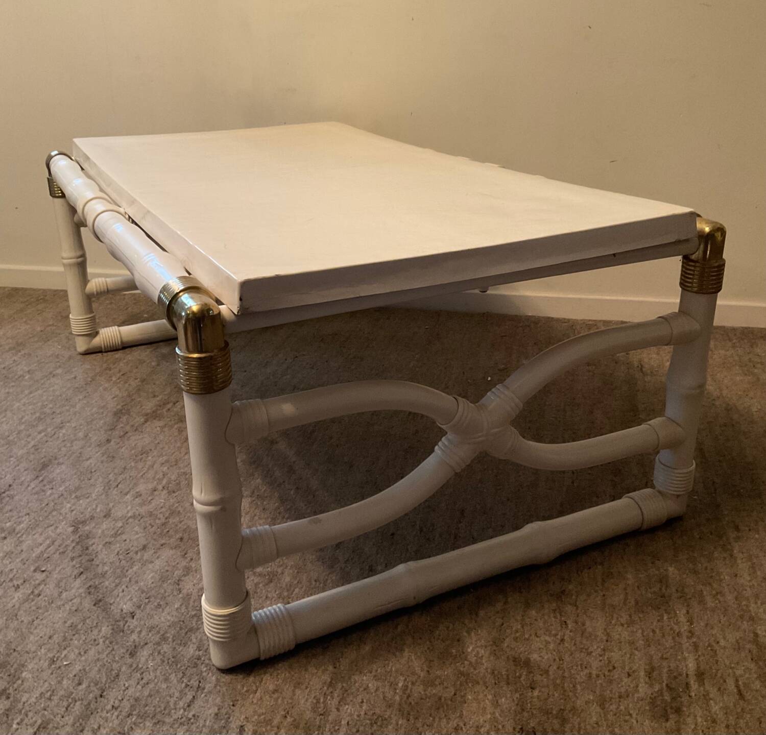 1970s "Kettal" Bamboo Coffee Table in Fiberglass