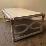 1970s "Kettal" Bamboo Coffee Table in Fiberglass